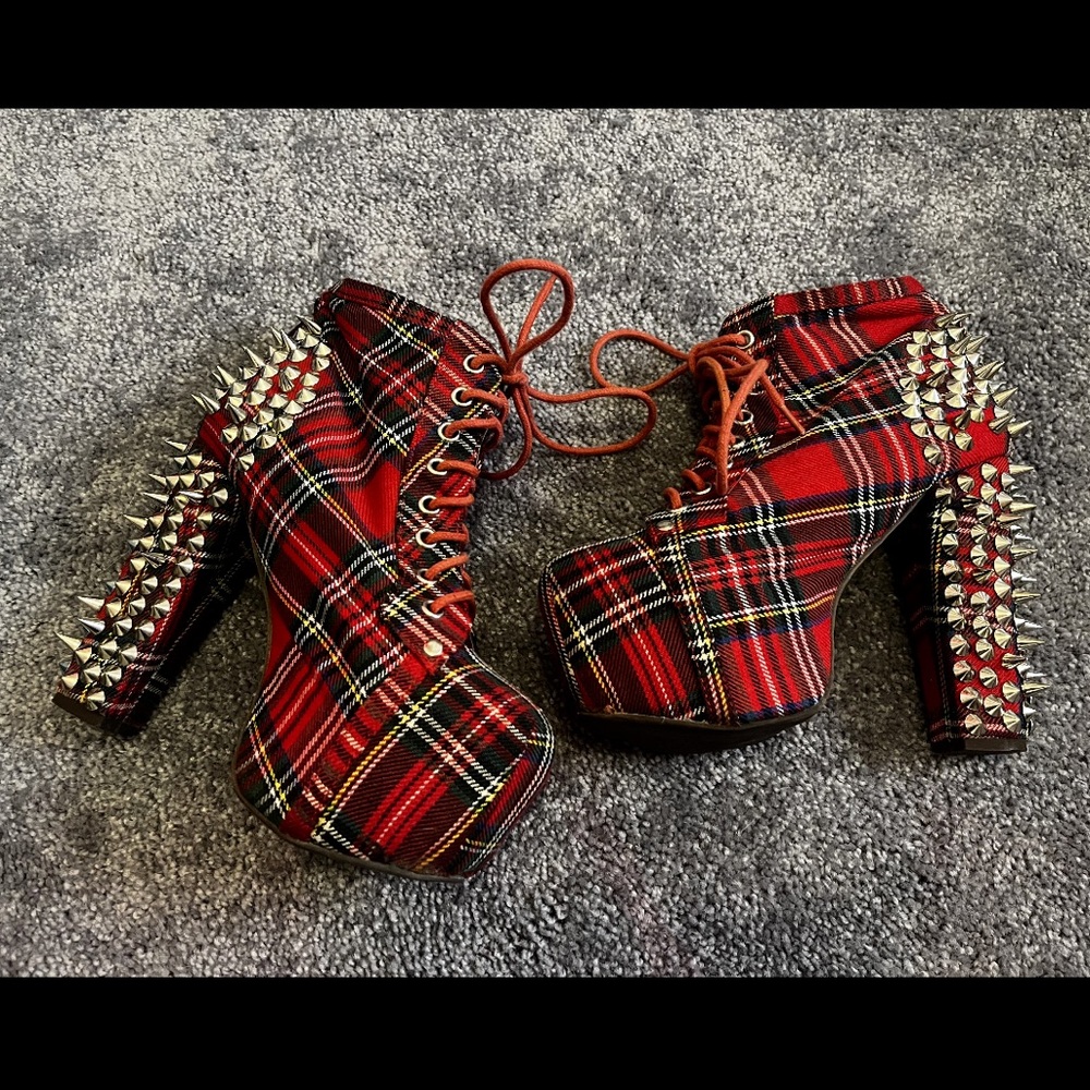 Jeffrey Campbell Plaid Platform Heels